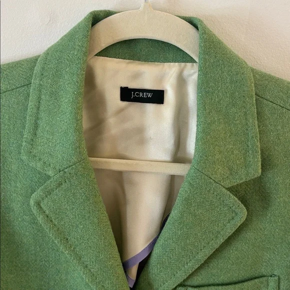 Vintage J Crew Scotland Wool Robert Noble Green Button Blazer Women’s 6 Small